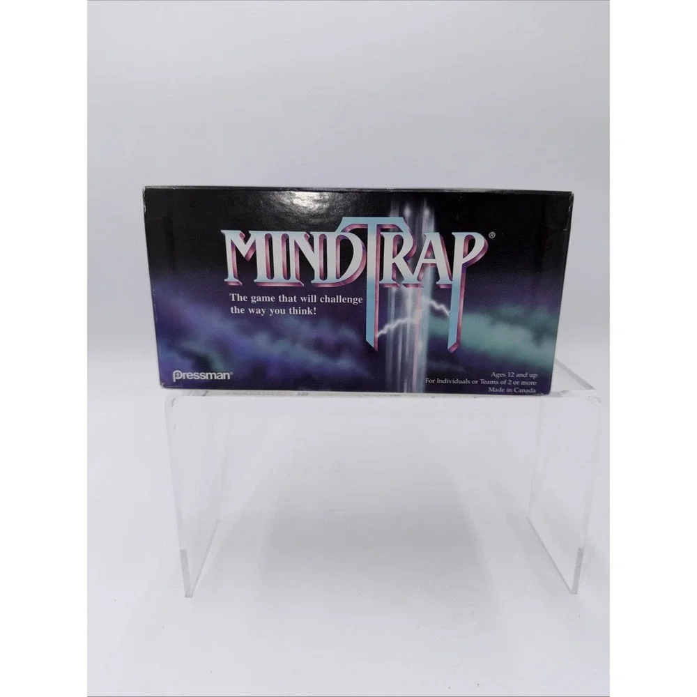 Mindtrap Board Game 1996 Pressman Puzzles Mysteries Open Complete‎